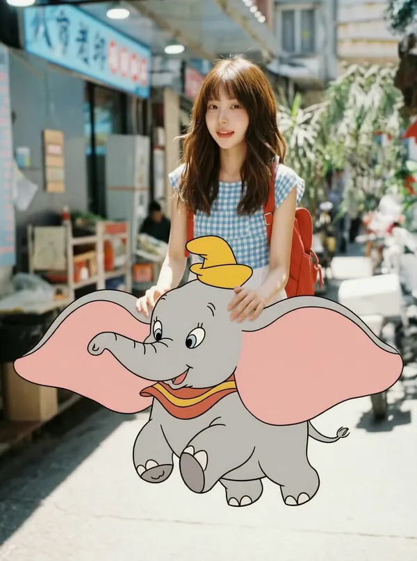 上传照片🐘领取专属小飞象坐骑 - 主图（AI艺术作品）