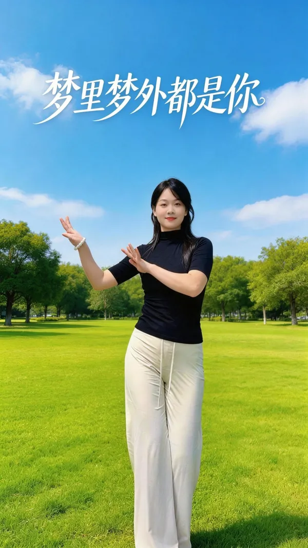 热门广场舞🔥《梦里梦外都是你》 - 主图（AI艺术作品）