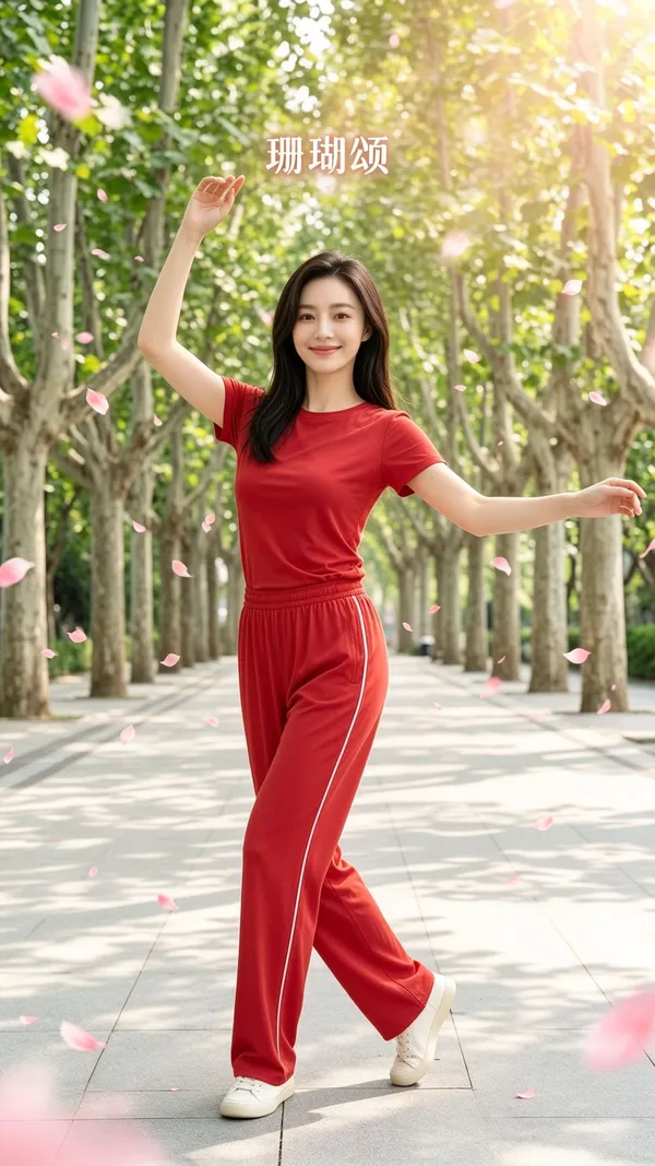 优雅古典舞🔥《珊瑚颂》 - 主图（AI艺术作品）