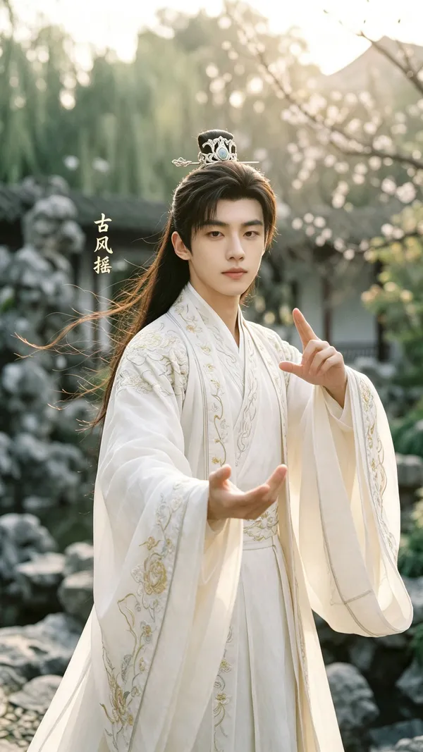 古风男生妆造舞蹈🔥芒种dj - 主图（AI艺术作品）