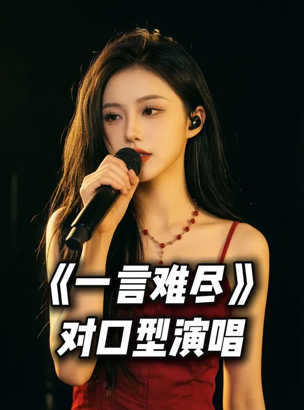 《一言难尽》🎵丨对口型演唱 - 主图（AI艺术作品）