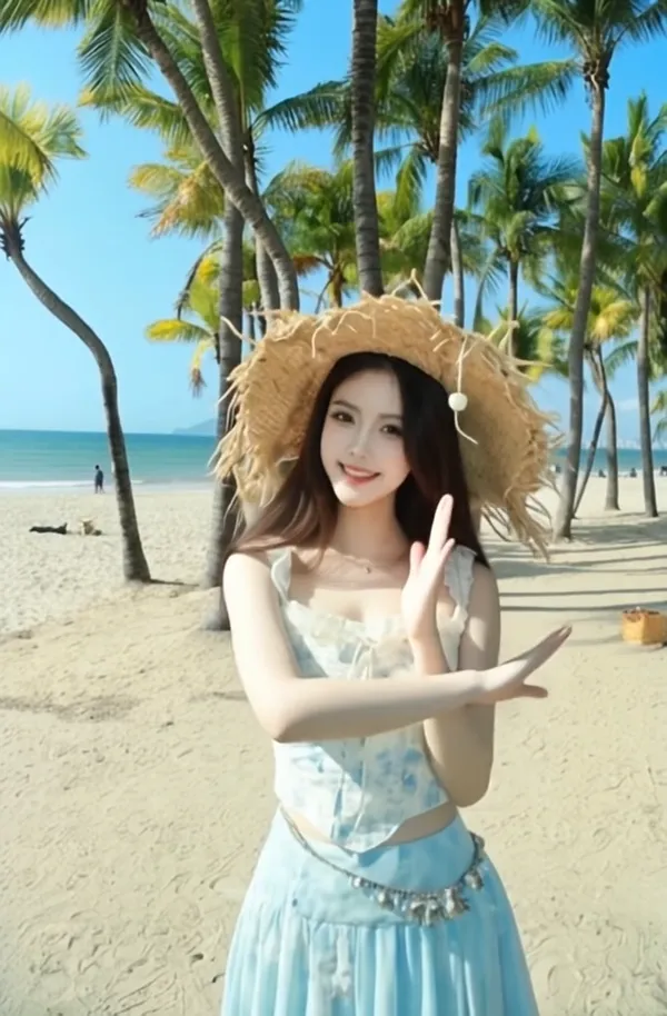 夏日热门舞蹈|《大舌头》手势舞挑战 - 主图（AI艺术作品）