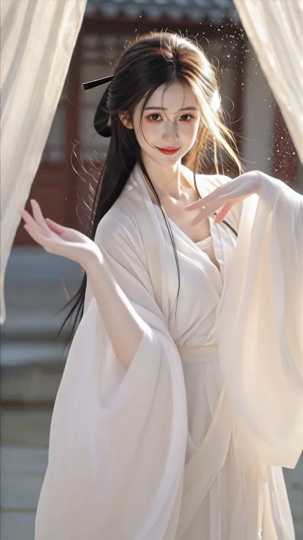 古风手势舞《惊鸿一面》 - 主图(AI艺术作品)