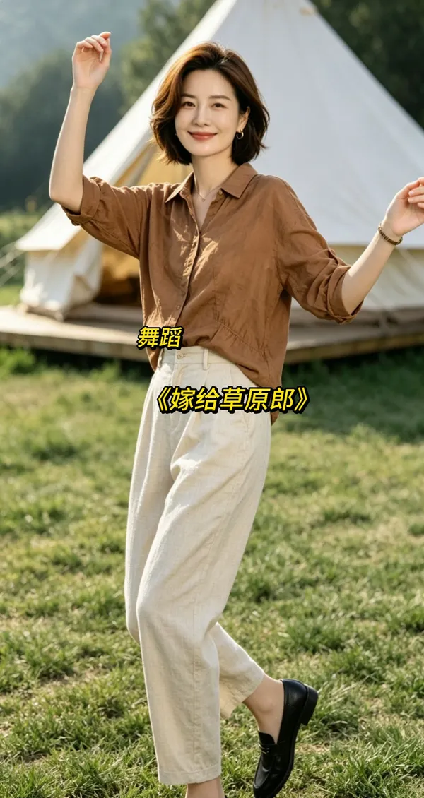 热门舞蹈《嫁给草原郎》 - 主图（AI艺术作品）