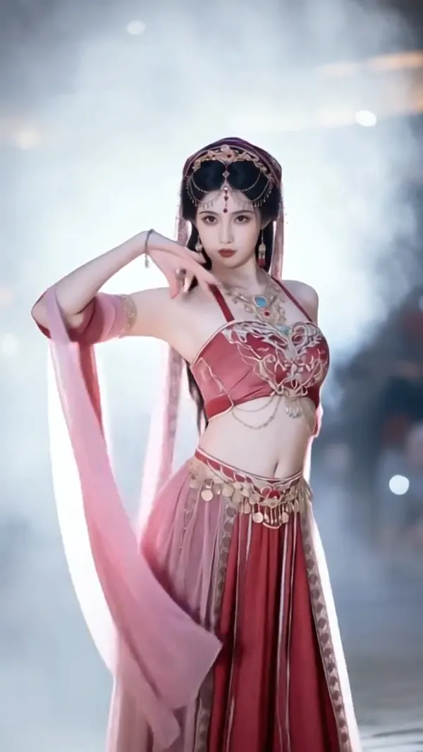 天呐！💋是妲己摇呐～古风柔美舞蹈 - 主图（AI艺术作品）