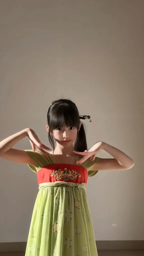 女儿跳这个古风舞太美了|琵琶曲 - 主图（AI艺术作品）