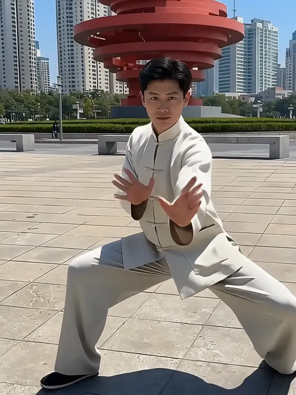 动作模仿|柔中带刚太极术 - 主图(AI艺术作品)