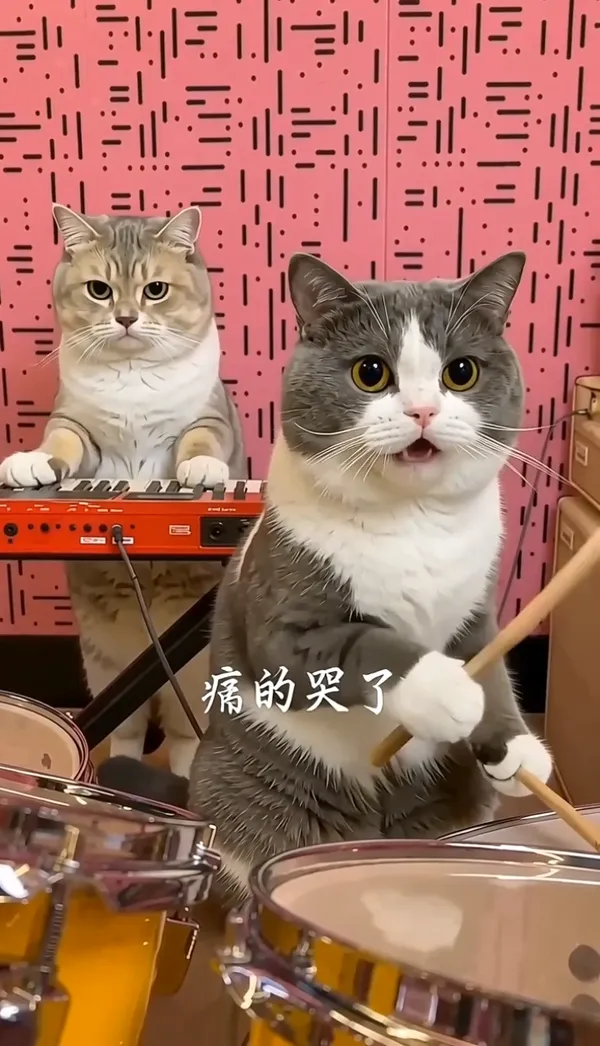 🔥热门唱跳|AI萌宠合奏怀旧金曲 - 主图(AI艺术作品)