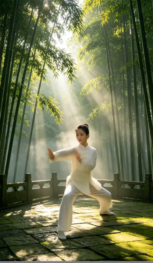 动作模仿 | 太极拳 不动如山，动若雷霆 - 主图（AI艺术作品）