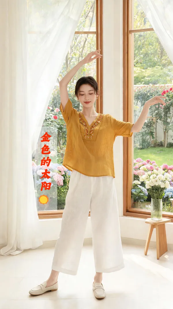 热门广场舞🔥金色的太阳 - 主图(AI艺术作品)