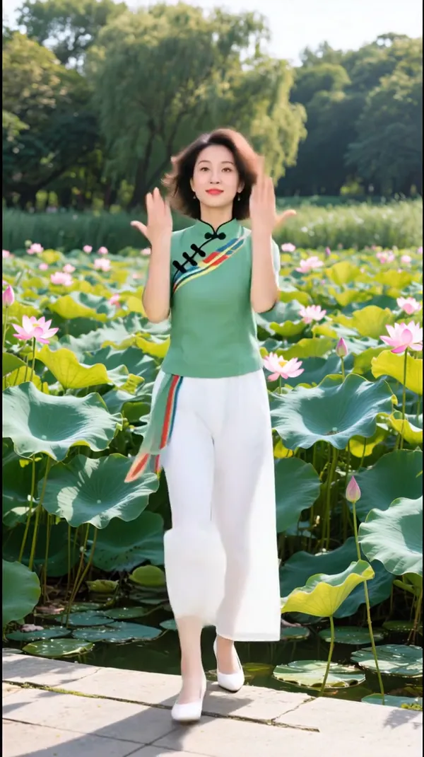 热门广场舞🔥《年华好水忆情长》 - 主图(AI艺术作品)
