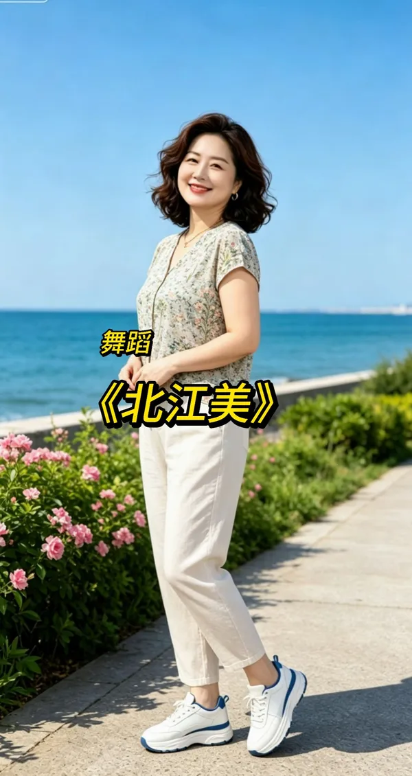 热门广场舞蹈《北江美》 - 主图(AI艺术作品)
