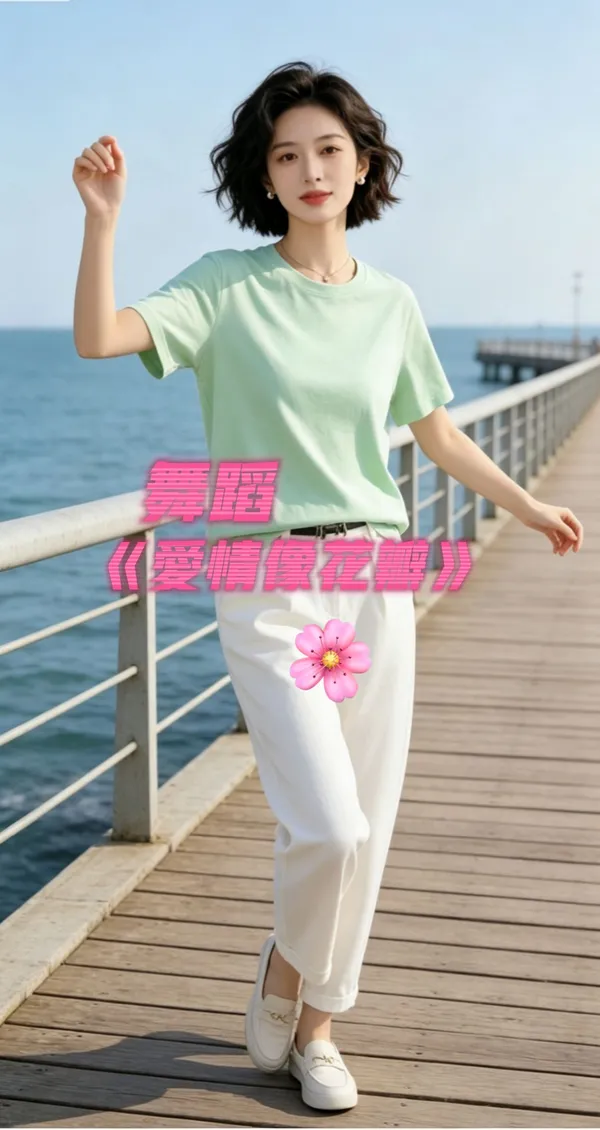 热门舞蹈《爱情像花瓣》 - 主图（AI艺术作品）