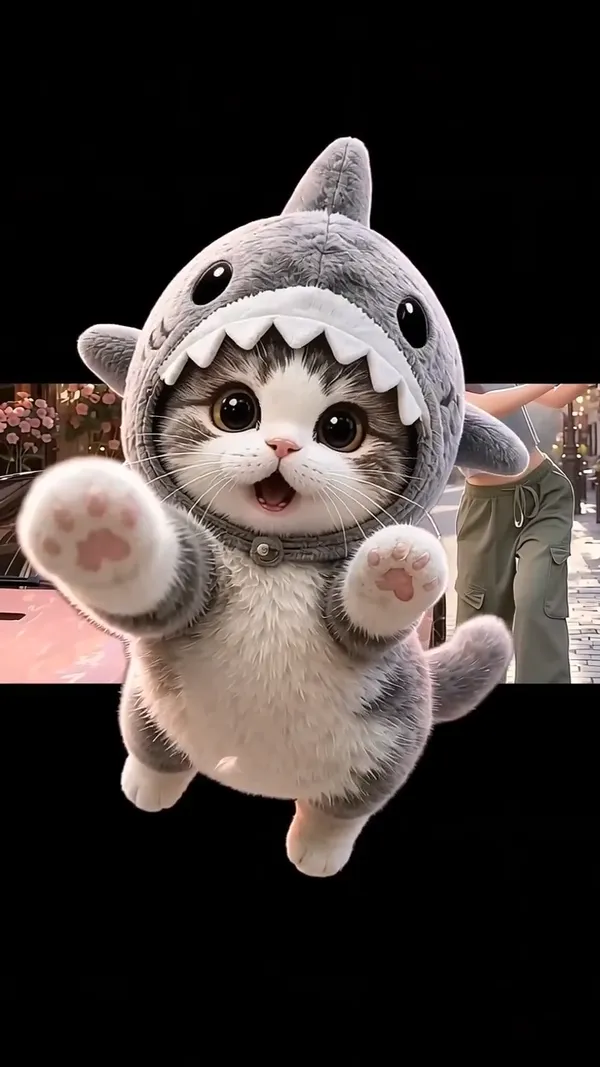 萌宠发射特效💥小猫炮弹~ - 主图(AI艺术作品)