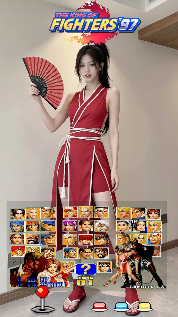 Get同款🔥拳皇皮肤游戏机变装 - 主图(AI艺术作品)