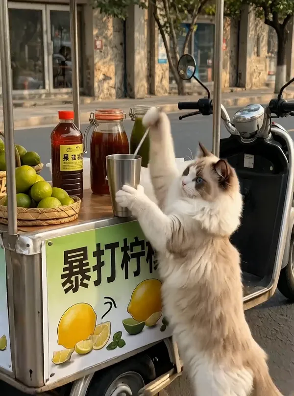 暴打柠檬茶主理人|Wan2.7拍同款 - 主图(AI艺术作品)