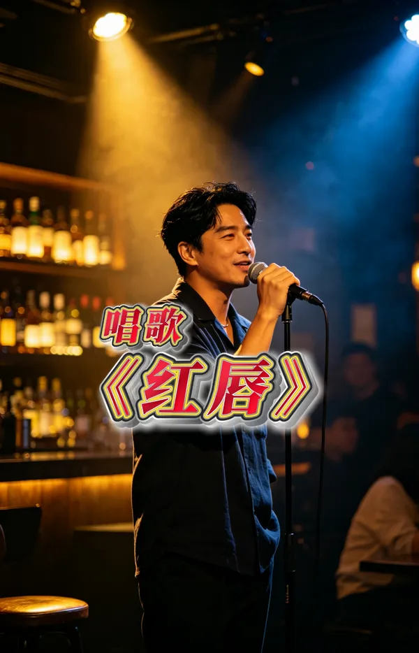 对口型《红唇》 - 主图(AI艺术作品)