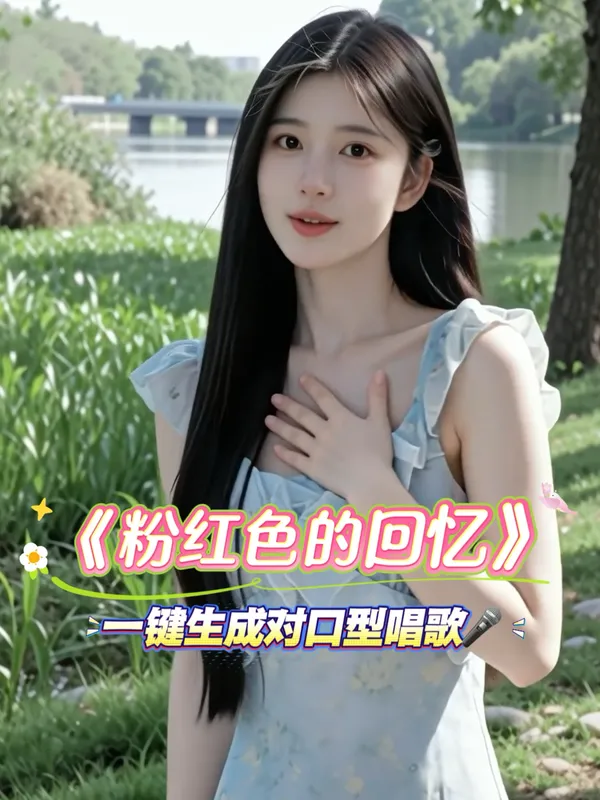 对口型|🔥《粉红色的回忆》一键跟唱🎤 - 主图(AI艺术作品)