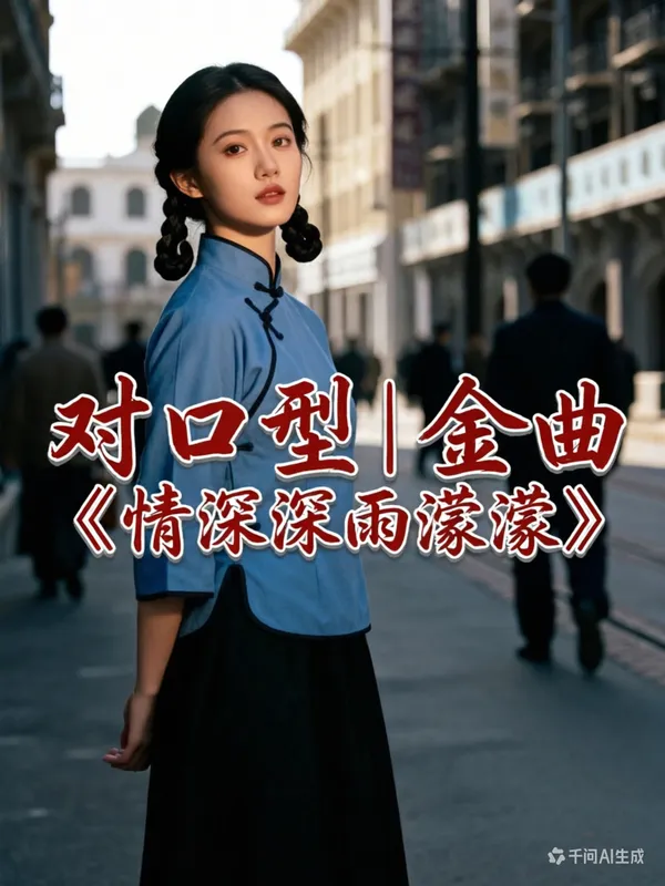 对口型经典永不过时｜情深深雨濛濛✨ - 主图（AI艺术作品）