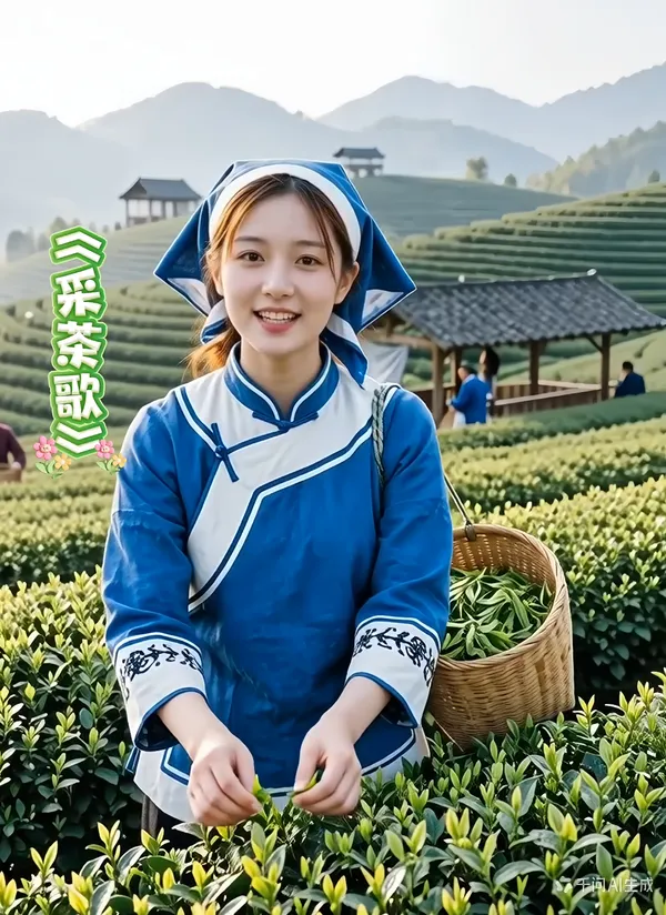 对口型|采茶歌 - 主图(AI艺术作品)