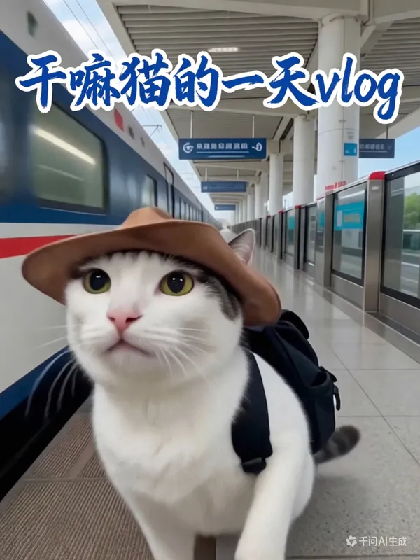 干嘛猫的一天Vlog - 主图(AI艺术作品)