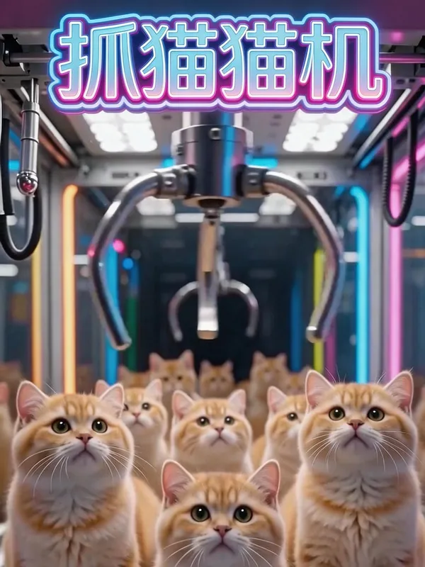 一起玩抓猫猫机 - 主图（AI艺术作品）