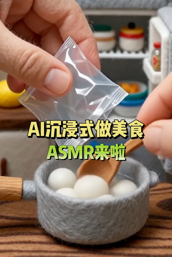AI沉浸式做美食☺️ASMR来啦😎 - 主图(AI艺术作品)