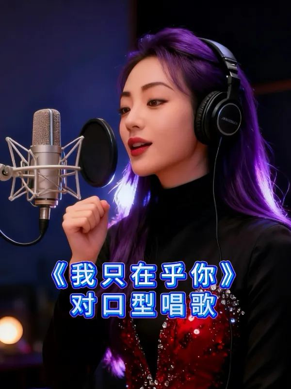 对口型｜《我只在乎》一键翻唱 - 主图（AI艺术作品）