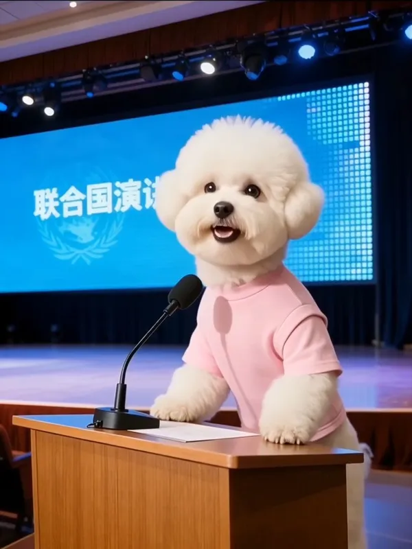 🔥对口型|AI搞笑英语演讲|导入一张照片即可 - 主图（AI艺术作品）