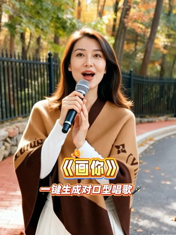 对口型｜《画心》对口型唱歌🎤 - 主图（AI艺术作品）