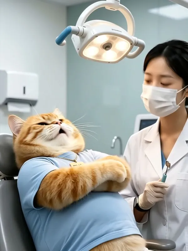 AI拔牙影响开宾利吗 换猫同款 - 主图(AI艺术作品)