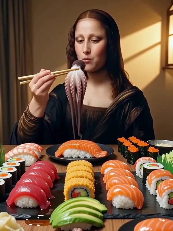 解压视频｜吃海鲜 - 主图（AI艺术作品）