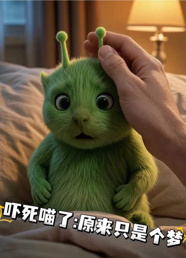 小绿猫被坠楼噩梦惊醒 - C作品