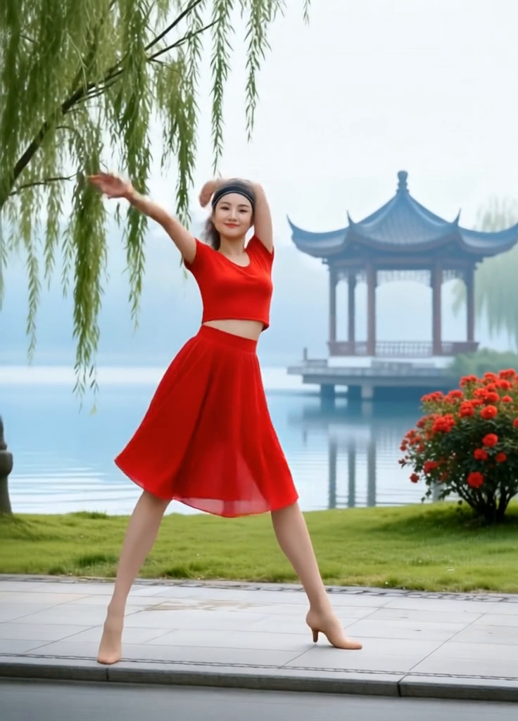 热门广场舞🔥🔥🔥《沧海一笑》 - 作品图1
