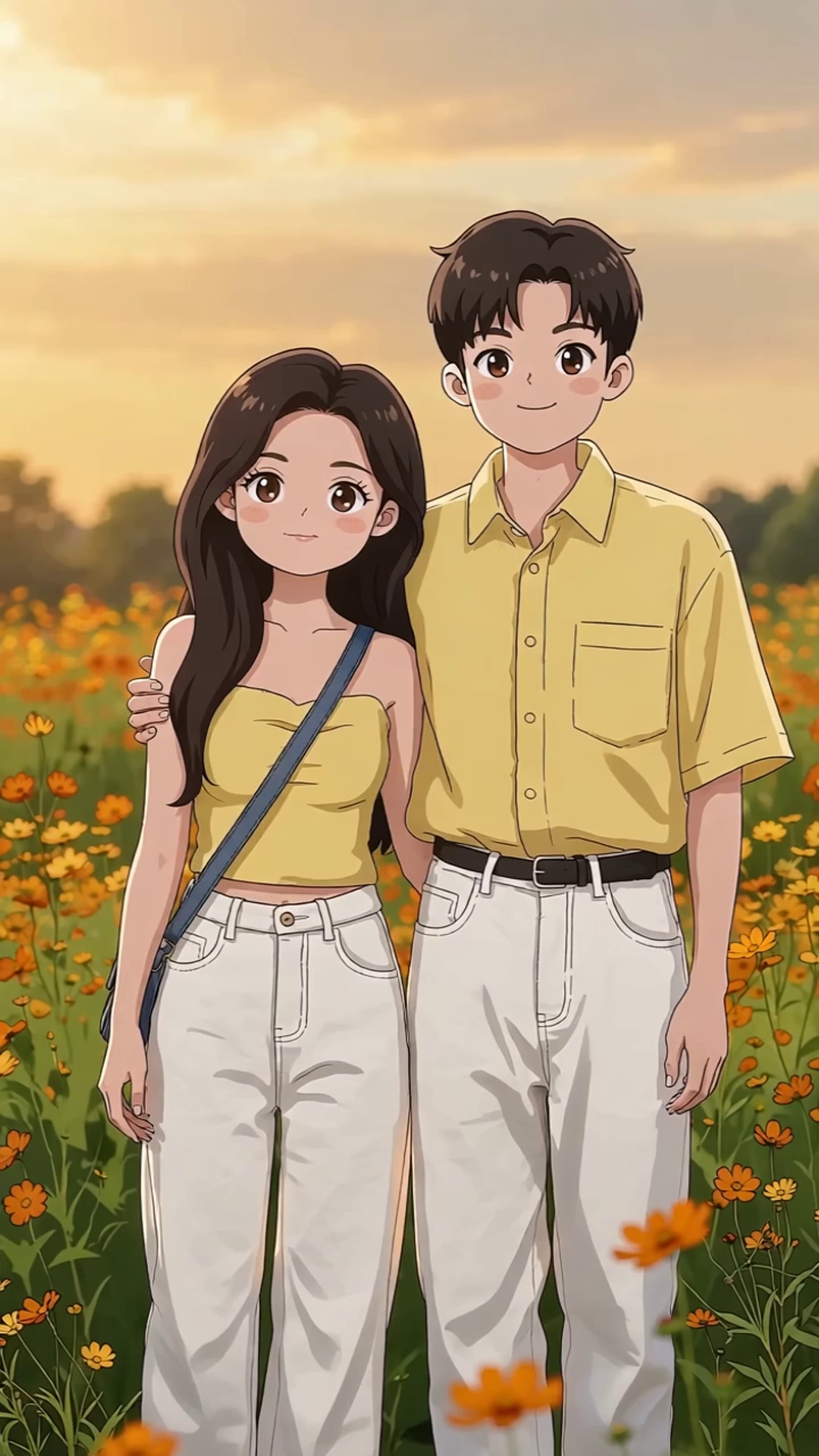 专属我们的卡通情侣回忆录❀花海合照 - 作品图1