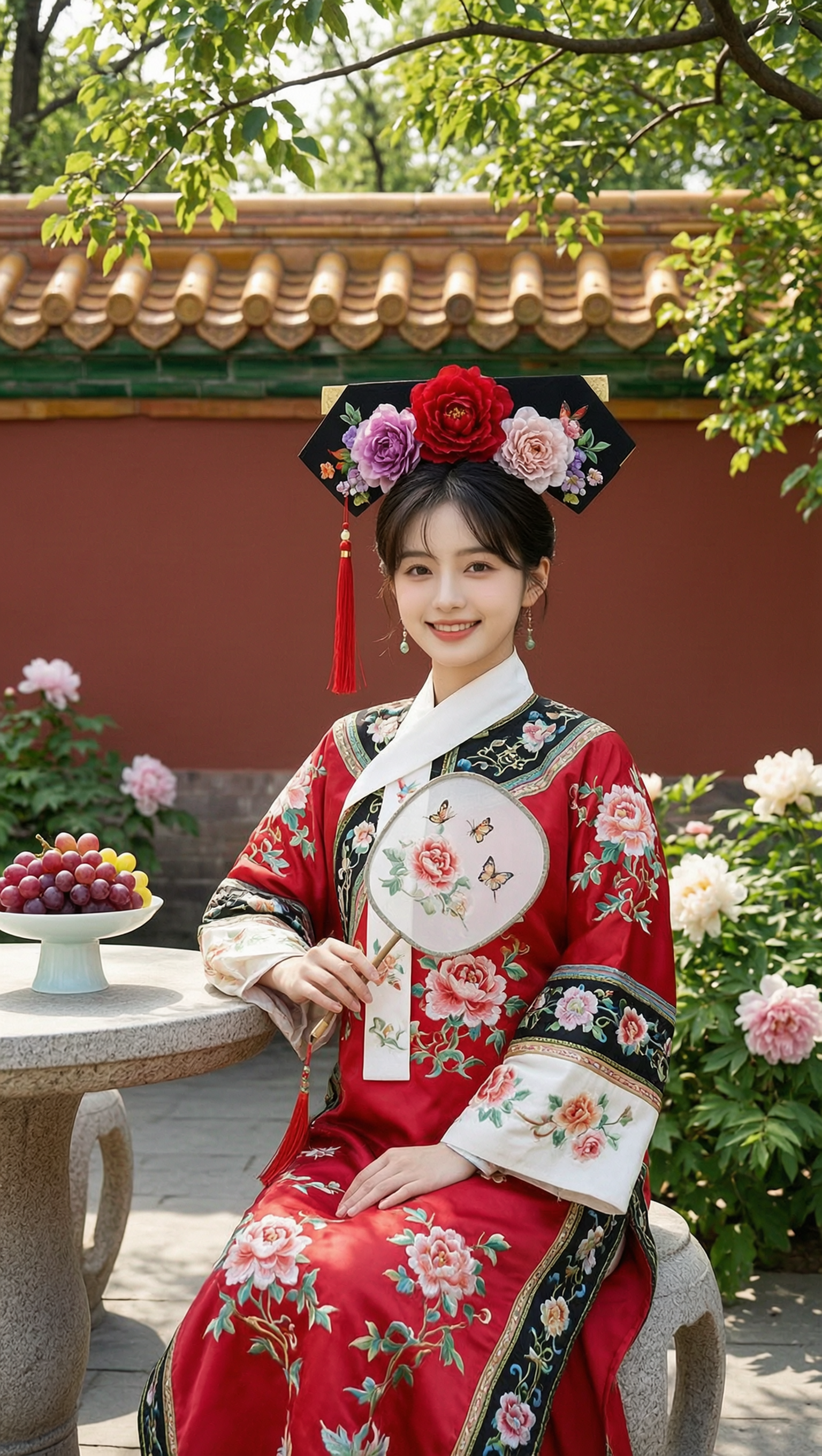 AI 宫廷格格风写真 | 导入照片一键get生成同款 - 作品图1