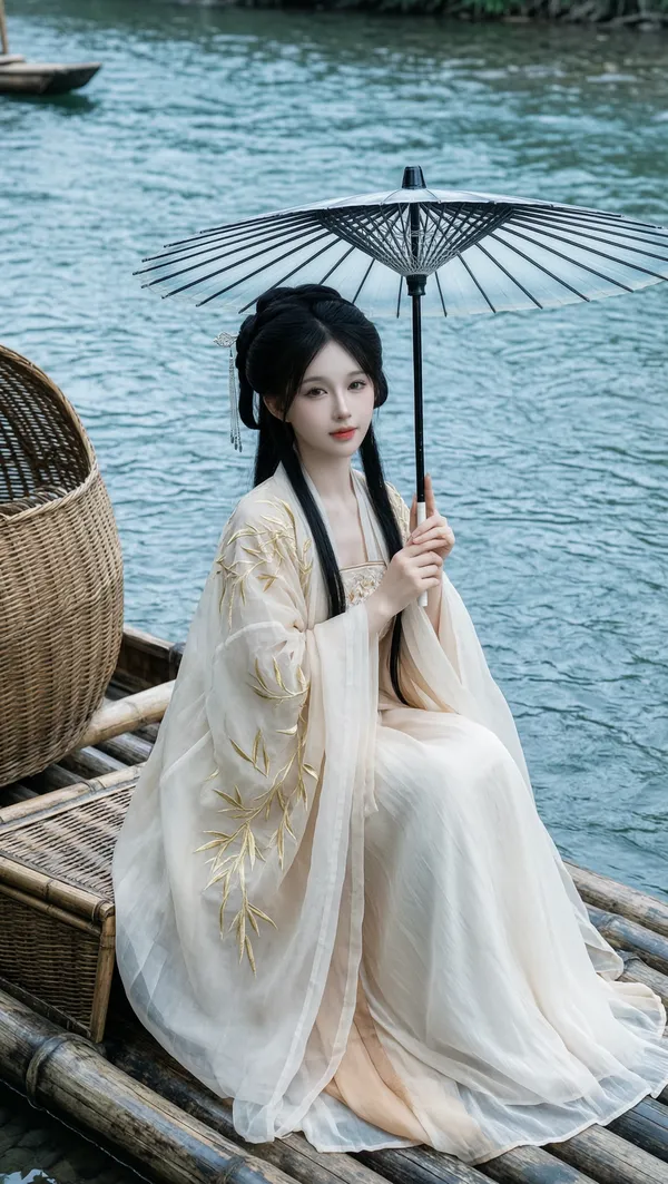 AI 江南唯美汉服写真 | 导入照片即可一键get生成同款 - 主图(AI艺术作品)