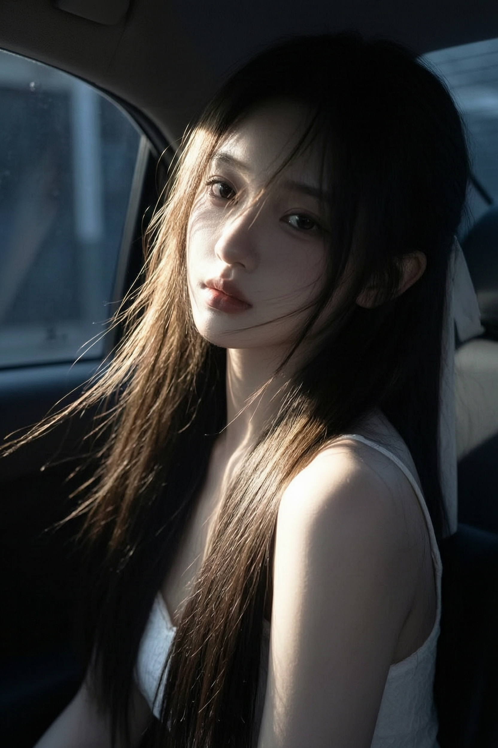 车内氛围光伤感写真|一键生成同款 - 作品图1
