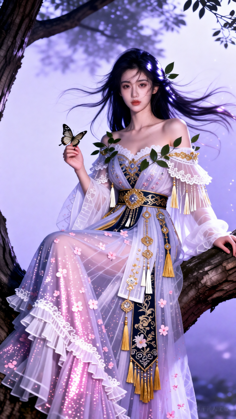 一键同款「紫色仙踪」氛围感写真 - 作品图2