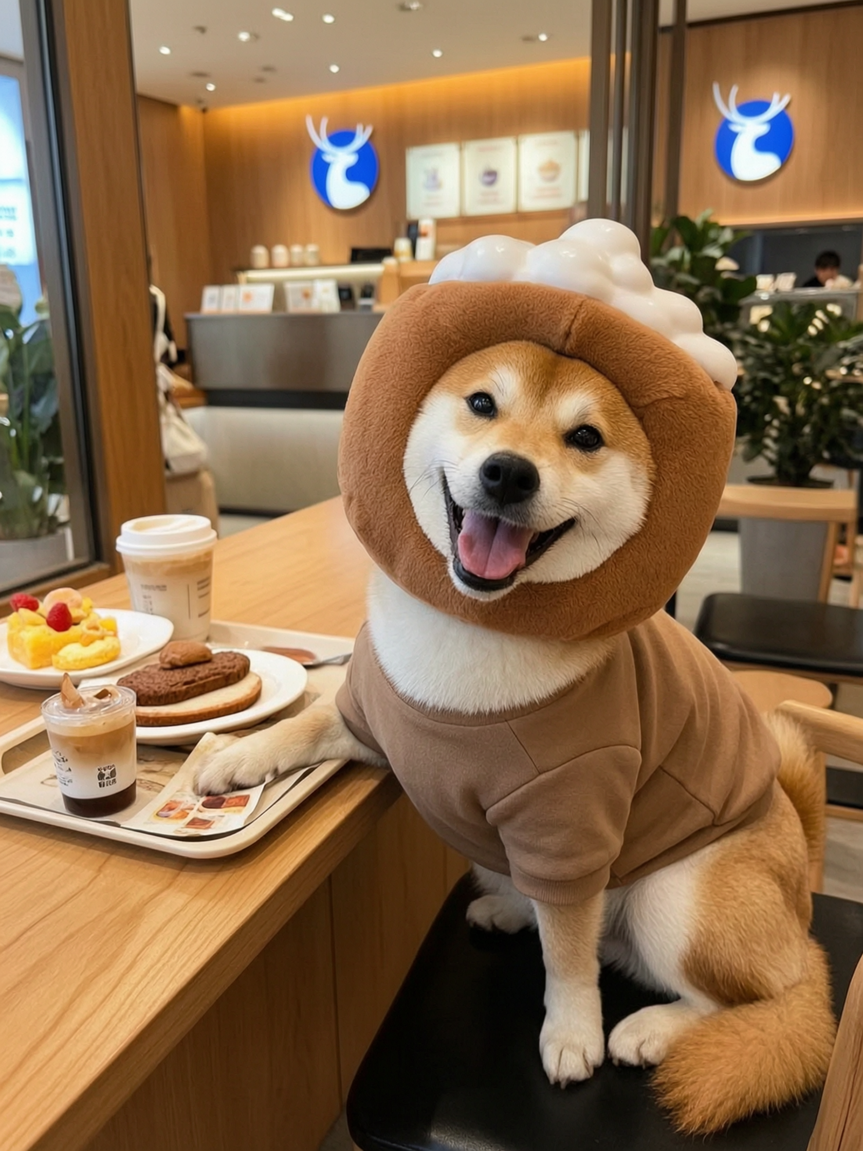 咖啡店萌宠探店写真/替换照片拍同款 - 作品图1