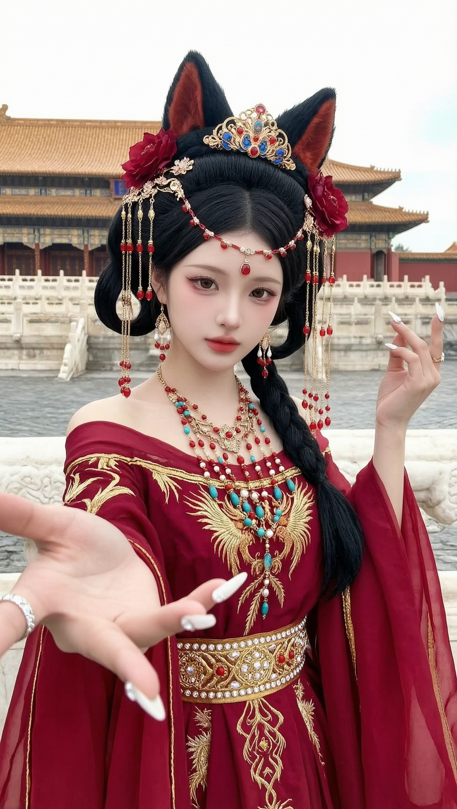 故宫狐系古风少女写真 - 作品图1
