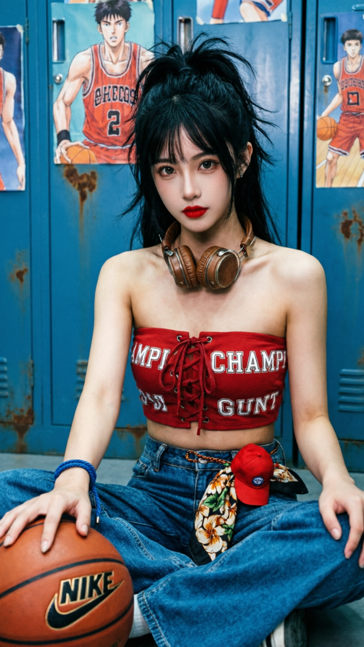 适合小姐姐一键同款篮球运动少女 - 作品图1