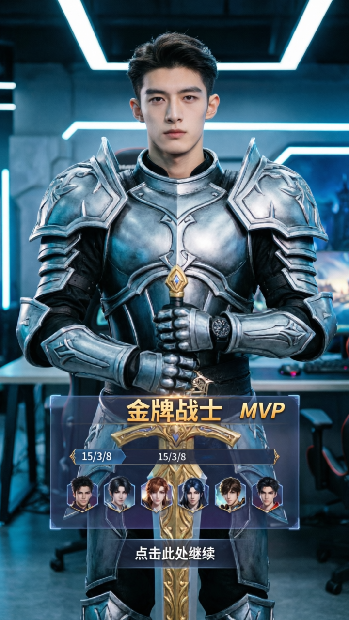 一键同款王者荣耀亚瑟王 - 作品图1