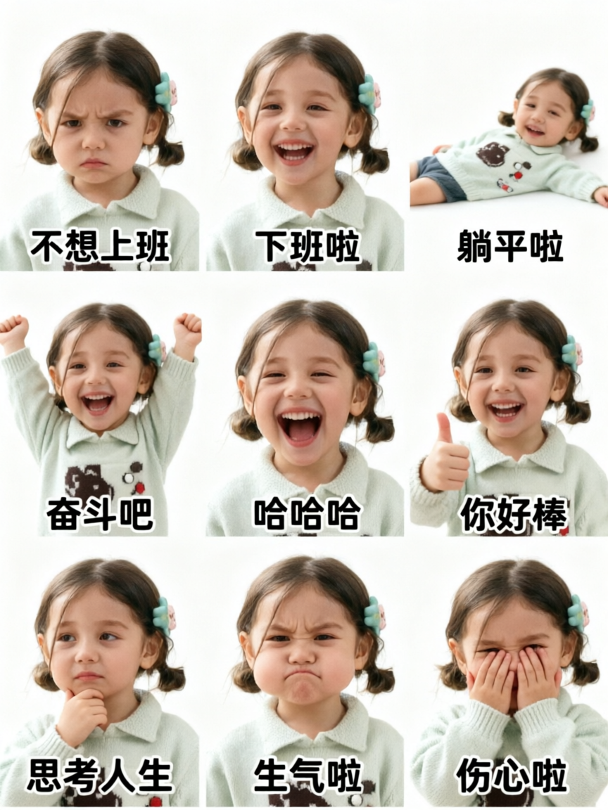 Ai萌娃表情包 - 作品图1