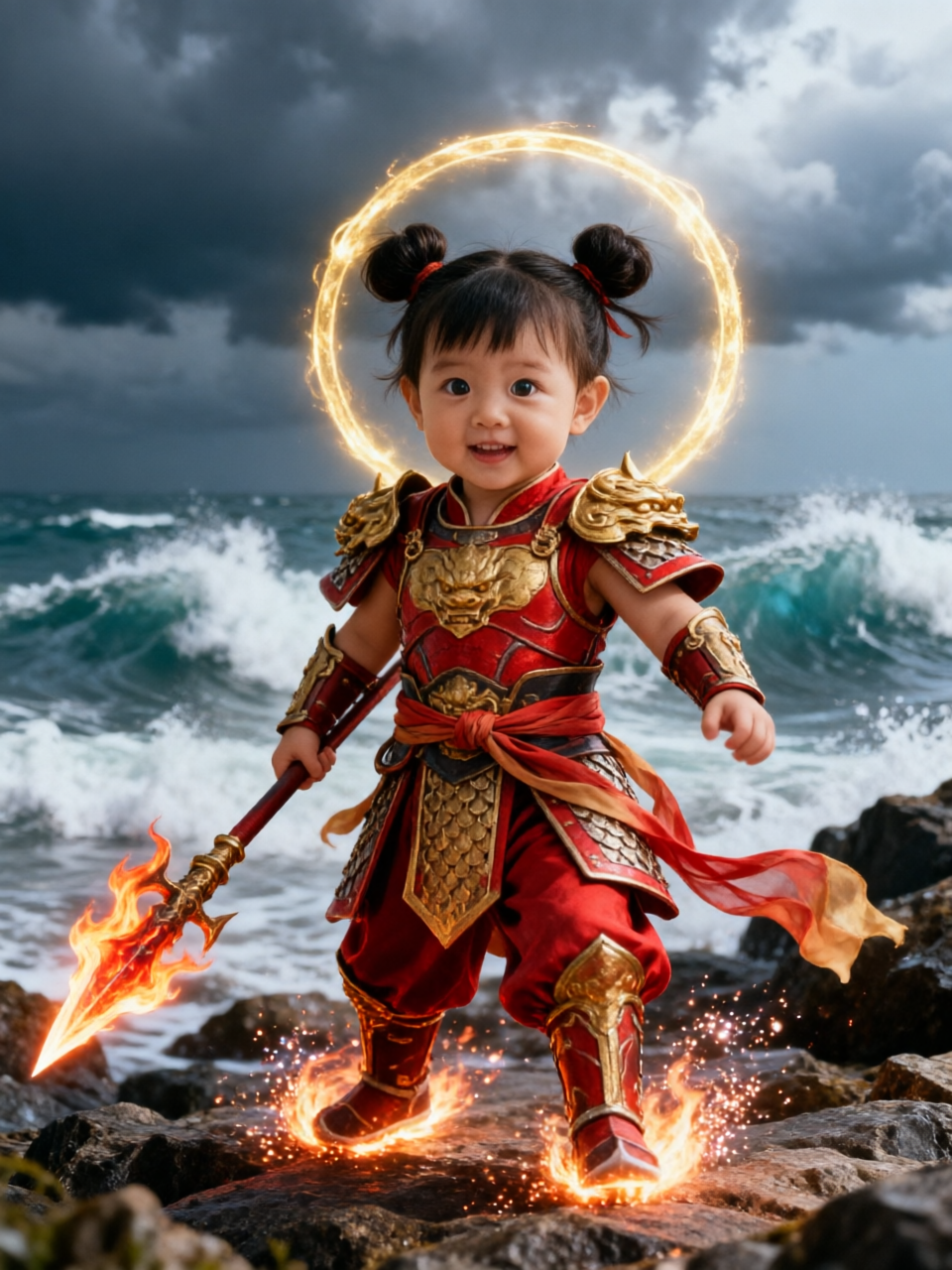 宝贝变身灵动的哪吒写真 | 导入相片即可生成同款 - 作品图4