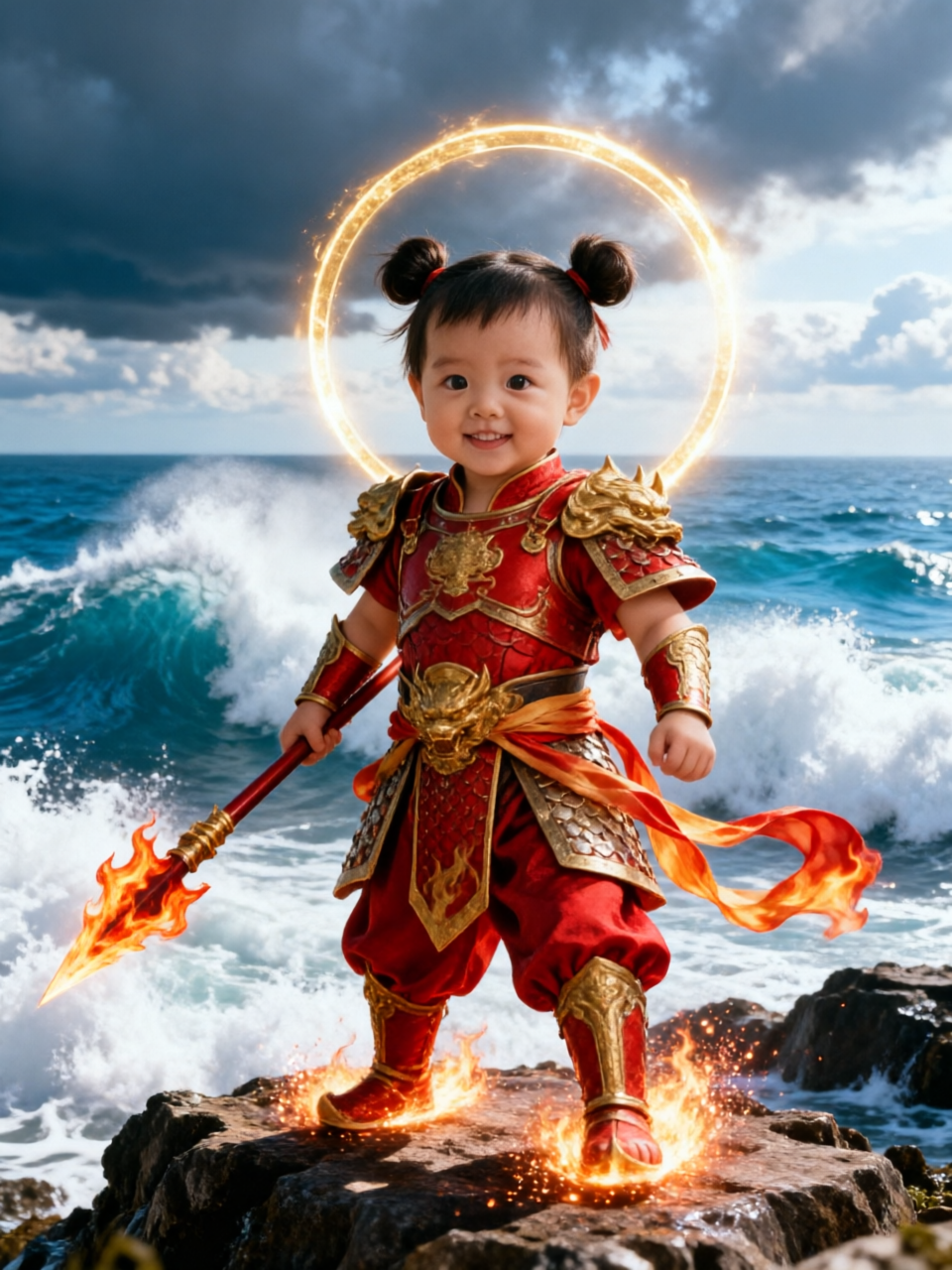宝贝变身灵动的哪吒写真 | 导入相片即可生成同款 - 作品图3