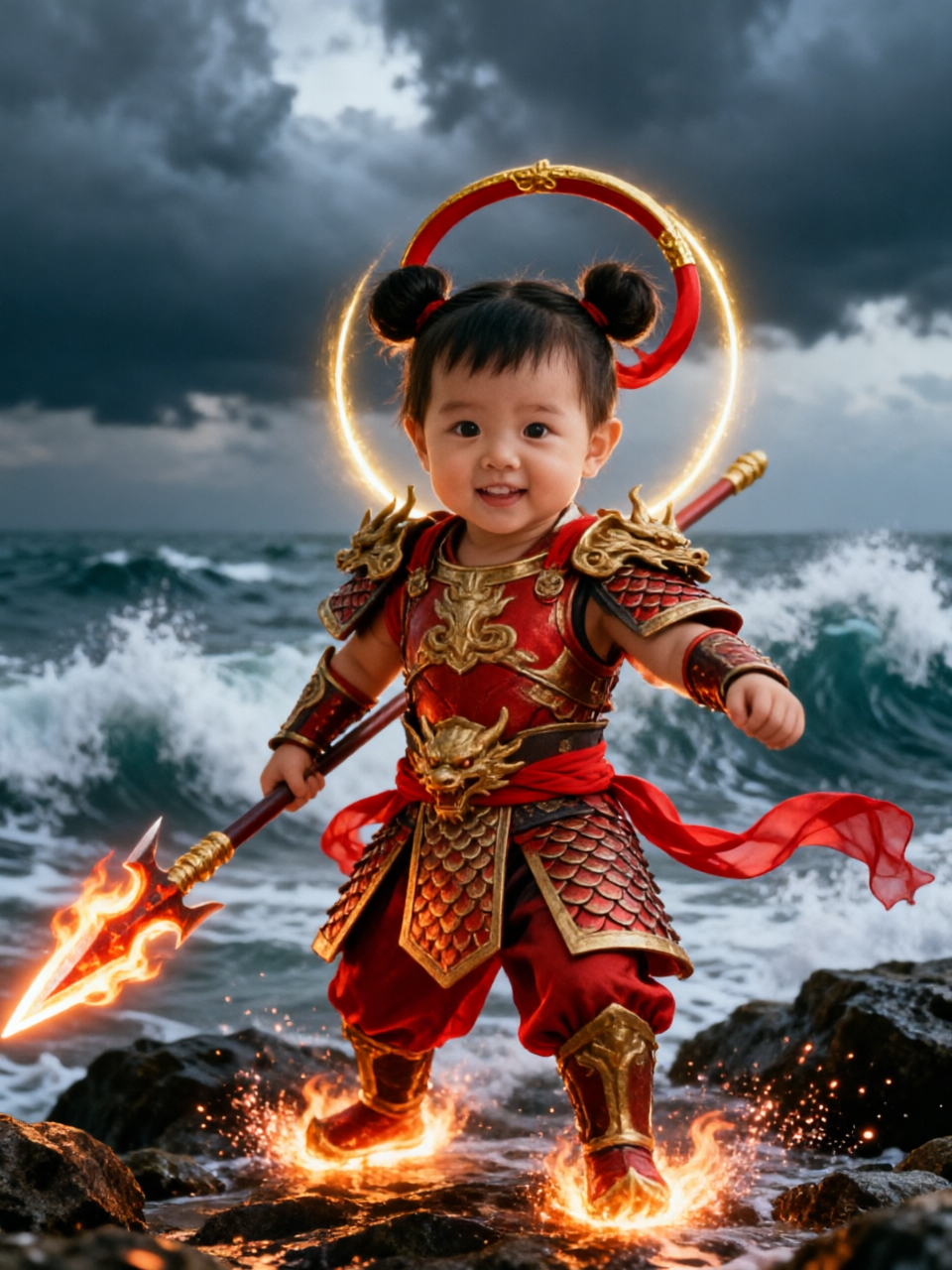宝贝变身灵动的哪吒写真 | 导入相片即可生成同款 - 作品图1