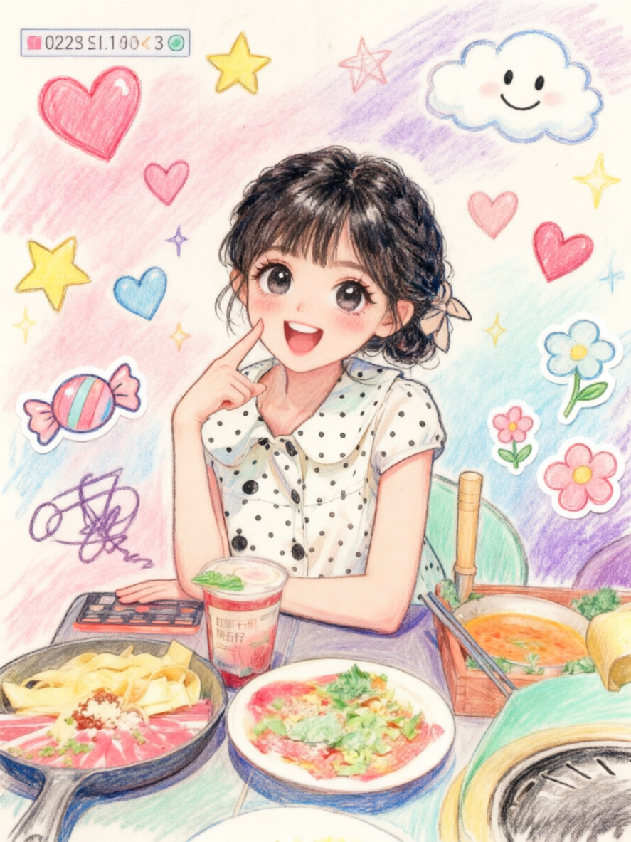 AI超萌的蜡笔涂鸦风 | 替换照片get同款 - 作品图1