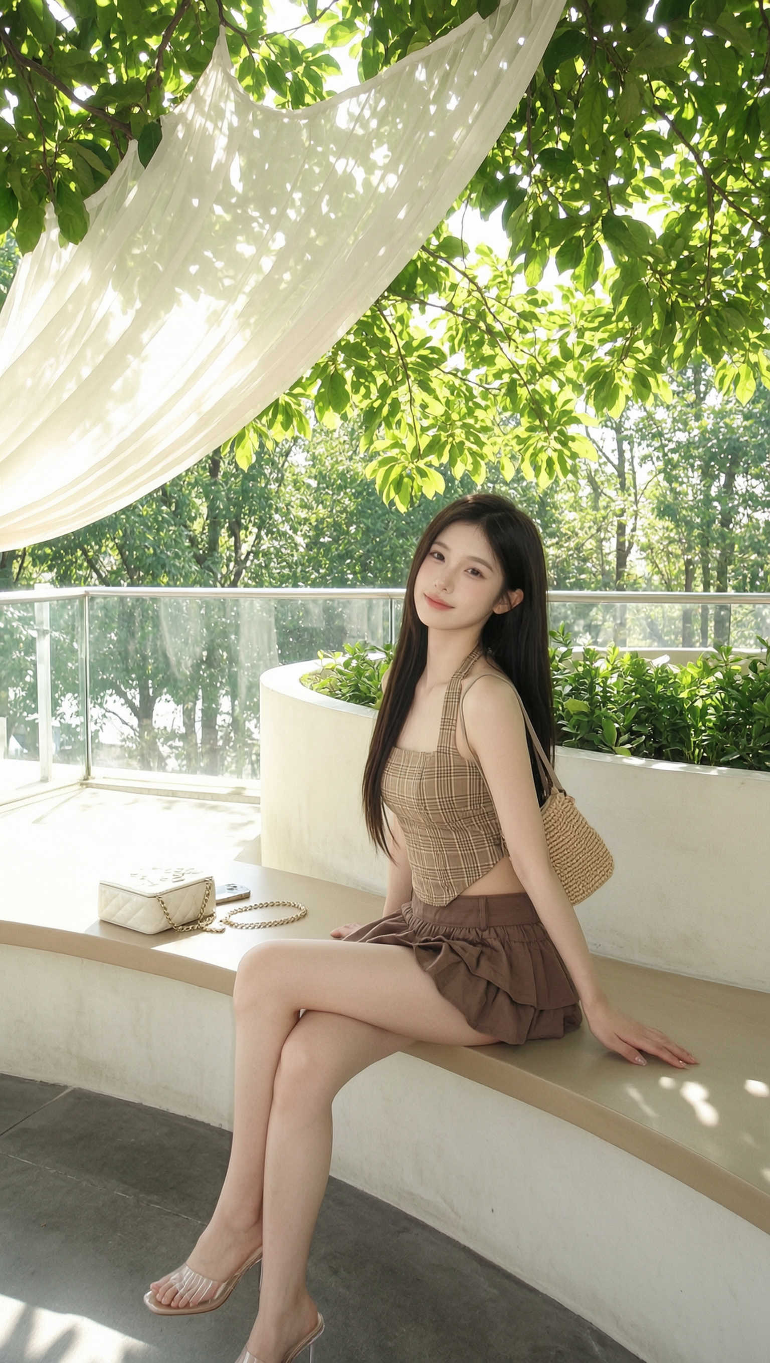 清新夏日庭院女孩写真照✨️做同款 - 作品图1