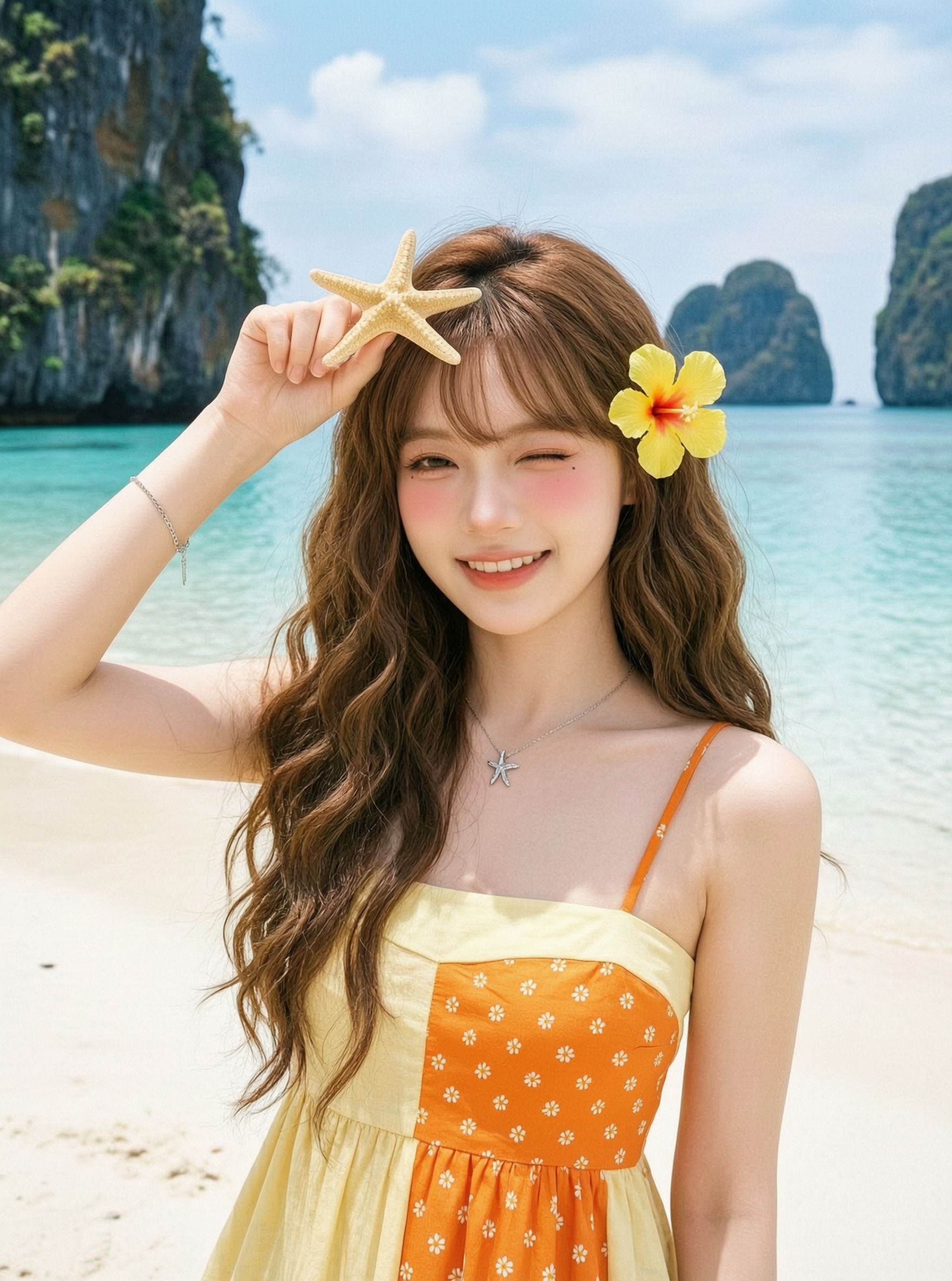 治愈海边少女写真｜上传照片做同款 - 作品图1